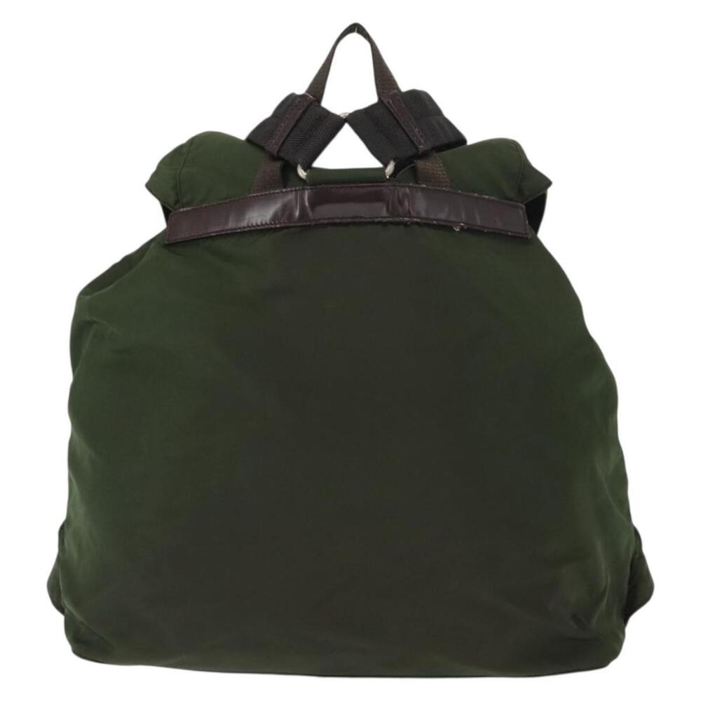 PRADA Backpack Nylon Khaki Silver Auth ti3500 - Picture 2 of 16